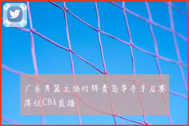 广东男篮主场对阵青岛争夺季后赛席位CBA直播